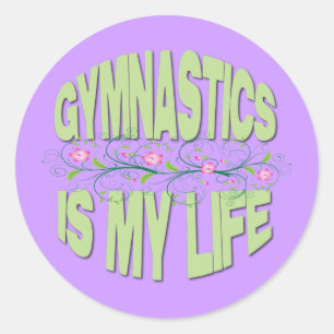 La gymnastique est mon Autocollant pourpre