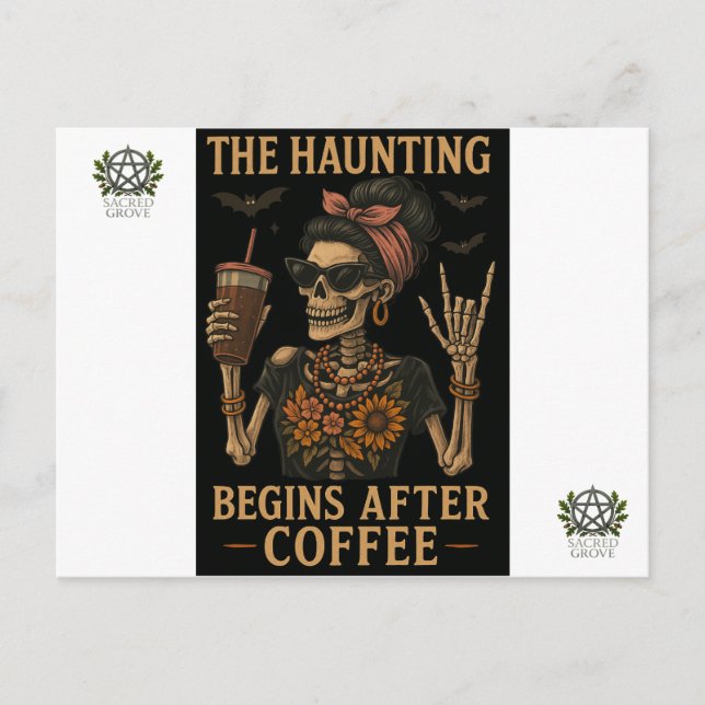La Haunting Commence Après La Carte Postale Café (Devant)