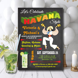La Havane nuits Invitation de l'affiche cubaine