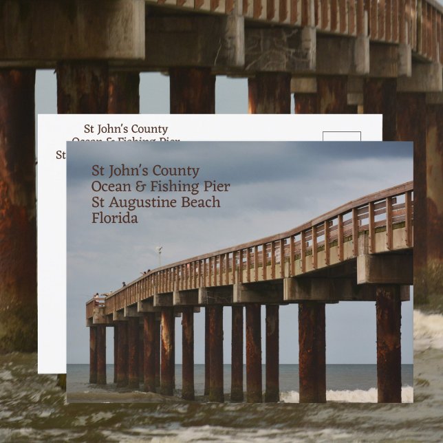 La jetée de St Augustine Beach FL - Carte postale  (Créateur téléchargé)