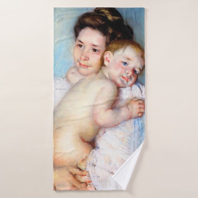 La jeune mère, Cassatt (Serviette de bain)