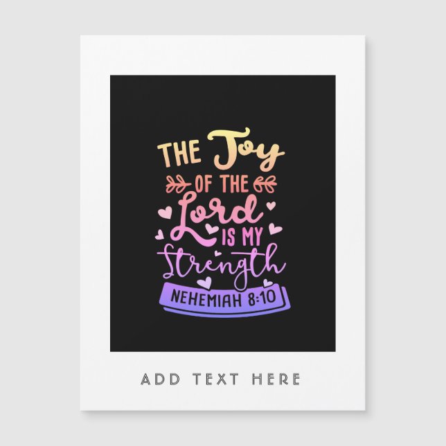 La Joie Du Seigneur Est Ma Force Personnalisée (Devant)