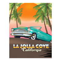 La Jolla Cove Californie poster de voyage Toile Pr