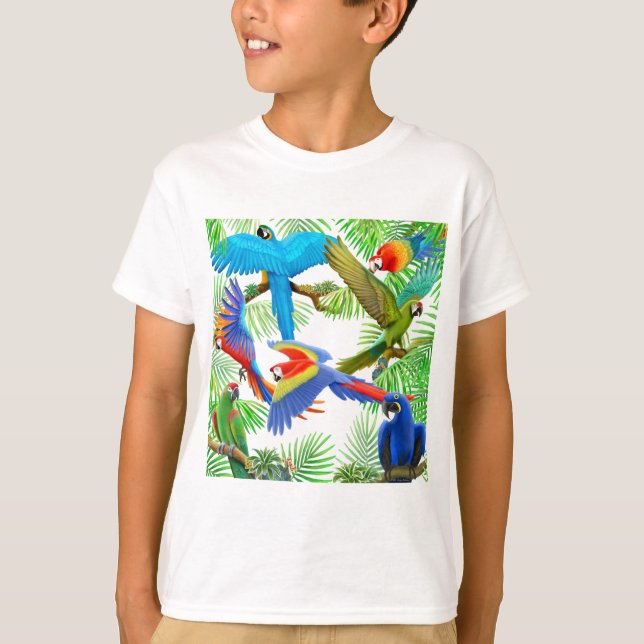 La jungle d'ara badine le T-shirt (Devant)