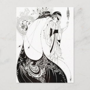 La jupe de paon par Aubrey Beardsley Carte postale