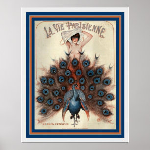 La La d'art déco luttent Parisienne 16 x l'affiche
