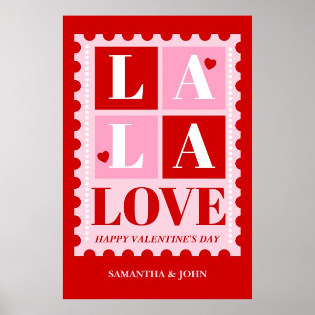 La La Love Art mural de la Saint-Valentin – Imprim (Devant)