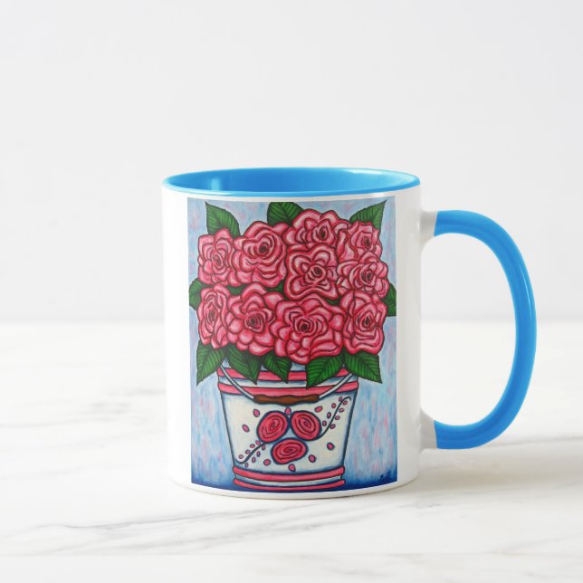 La La luttent la tasse de café rose d'en (Droite)