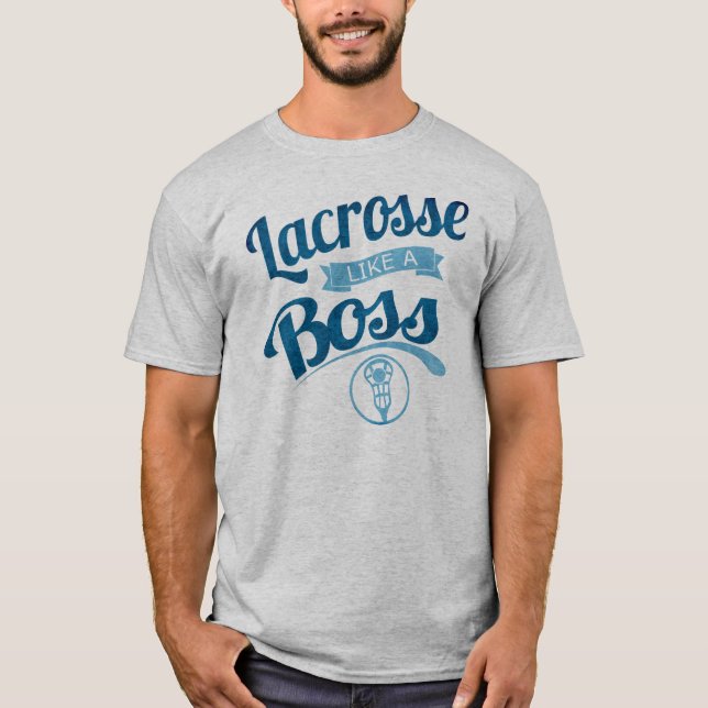 La lacrosse aiment un T-shirt de patron (Devant)