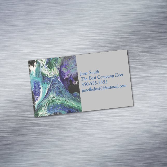 La Laguna #1 peinture en bleu, Carte de visite tur (In Situ)