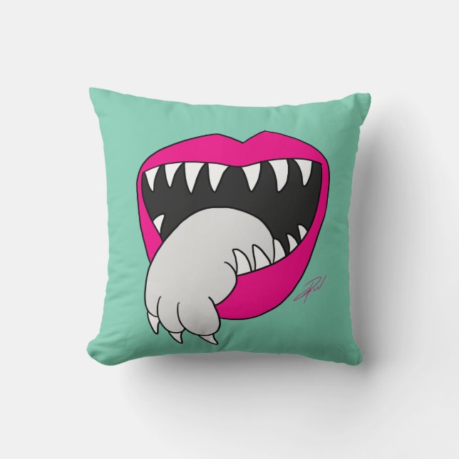 La langue a obtenu votre coussin de chat ! par (Recto)