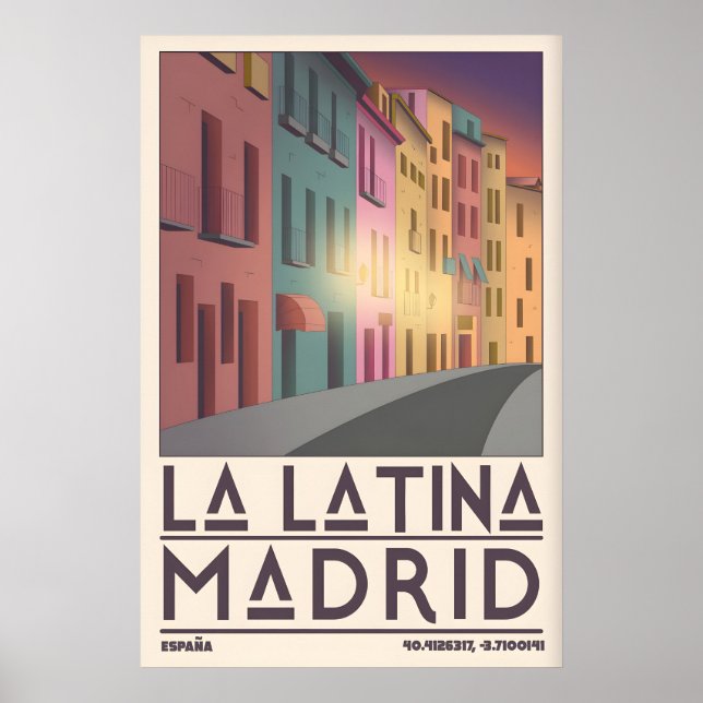 La Latina Madrid décoration murale Style Affiche V (Devant)