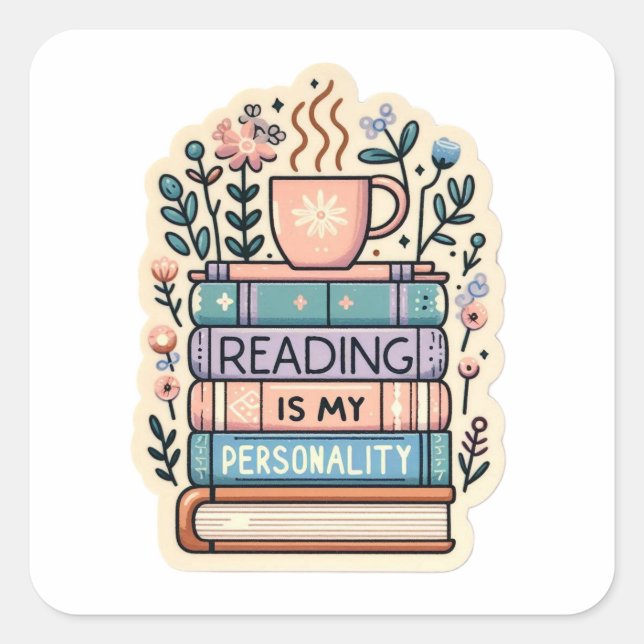 La lecture est mon autocollant de personnalité - C (Devant)