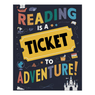 La lecture est un billet pour l'aventure Poster br