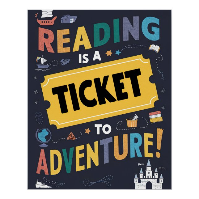 La lecture est un billet pour l'aventure Poster br (Devant)