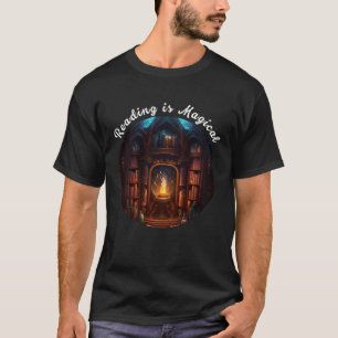 La lecture est un T-shirt Magique Bibliothèque Ver