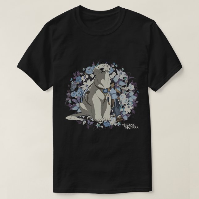 La Légende De Korra Naga Et Du T-shirt Floral Korr (Design devant)
