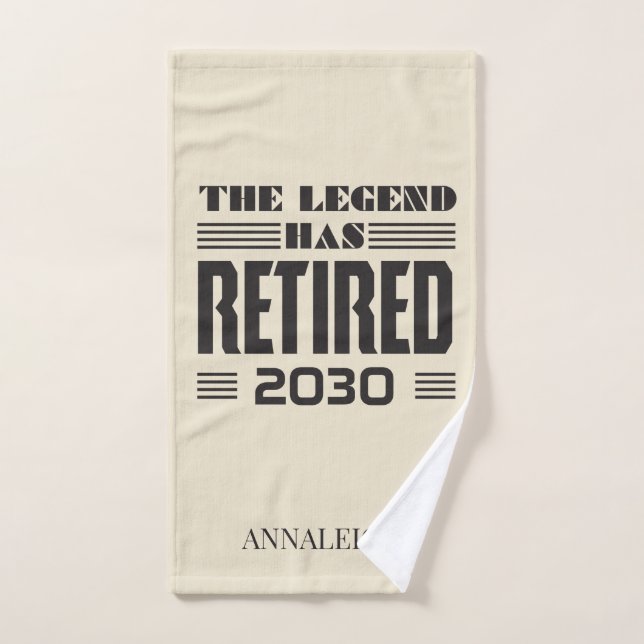 La Légende De La Retraite Du Cotravailleur A Retra (Serviette à main)