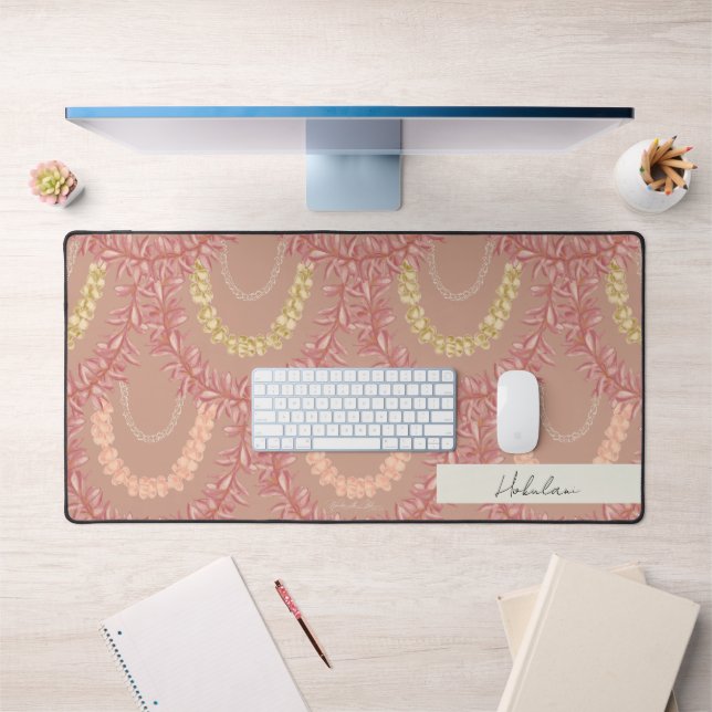 Lā Lei - Plumeria, Mat de bureau personnalisé (Bureau 1)