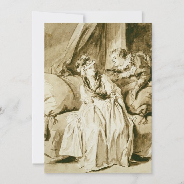 La Lettre (Conversation espagnole) de Fragonard (Devant)