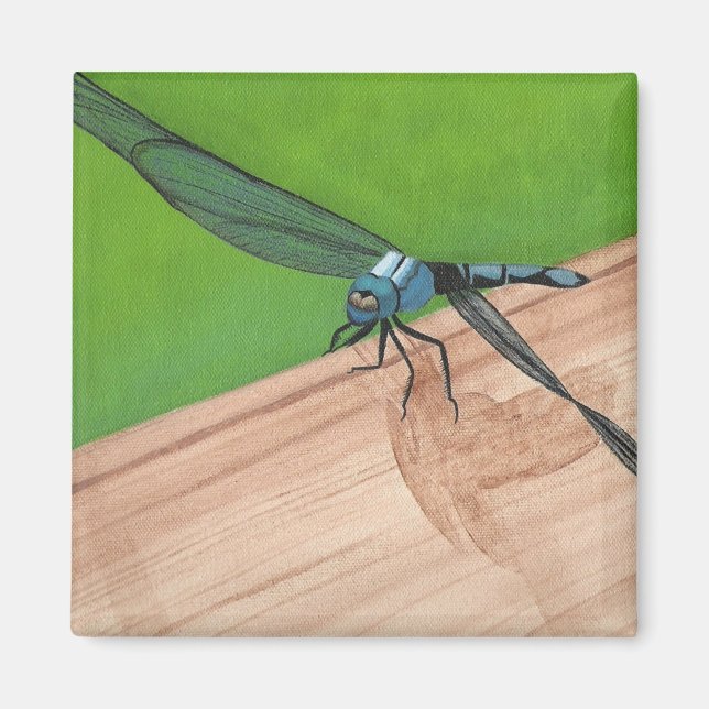 La libellule bleue artistique sur un Magnet ferrov (Devant)