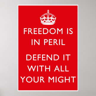 La Liberté Est En Péril Affiche 2ÈME GUERRE MONDIA