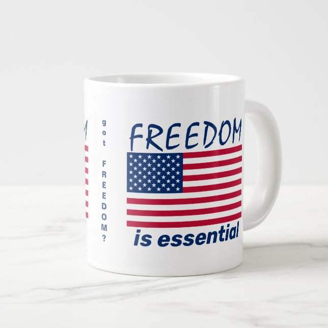 La liberté est essentielle Mug (Devant droit)