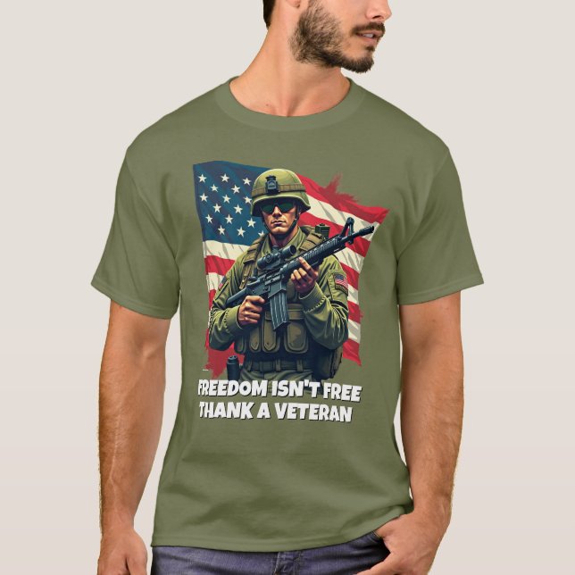 La liberté n’est pas un T-shirt de l’Armée vétéran (Devant)