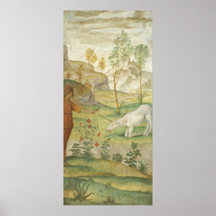 La licorne - Bernardino Luini Poster des Beaux-Art