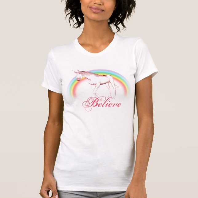 La licorne croient le T-shirt (Devant)