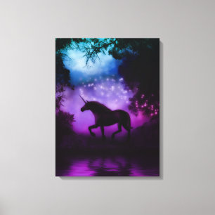 La licorne enchantée a enveloppé la copie de toile