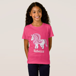 La licorne magique ajoutent le T-shirt nommé de