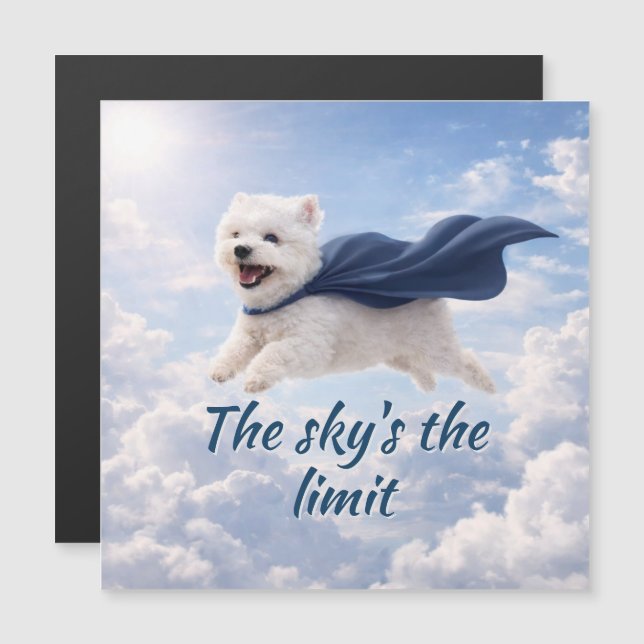 La limite est le ciel Carte magnétique (Devant / Derrière)