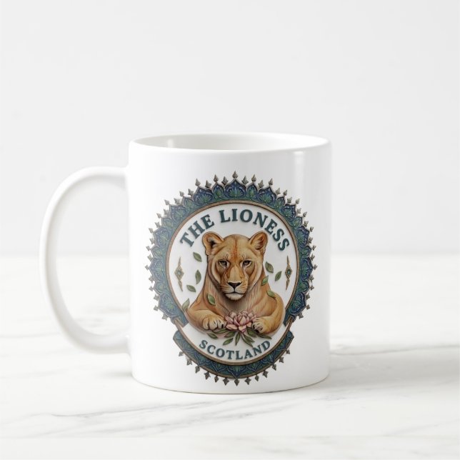 La Lionne. Tasse à café Écosse (Gauche)