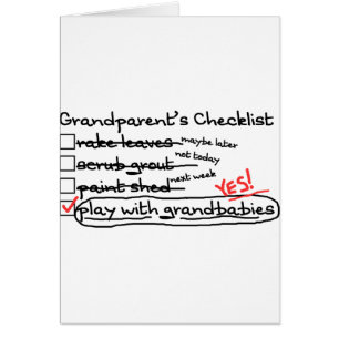 La liste de contrôle des grands-parents