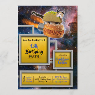 La livraison de chats de fusées Invitation amusant