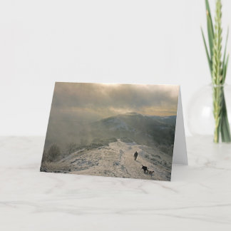 La longue carte de voeux de maison de promenade