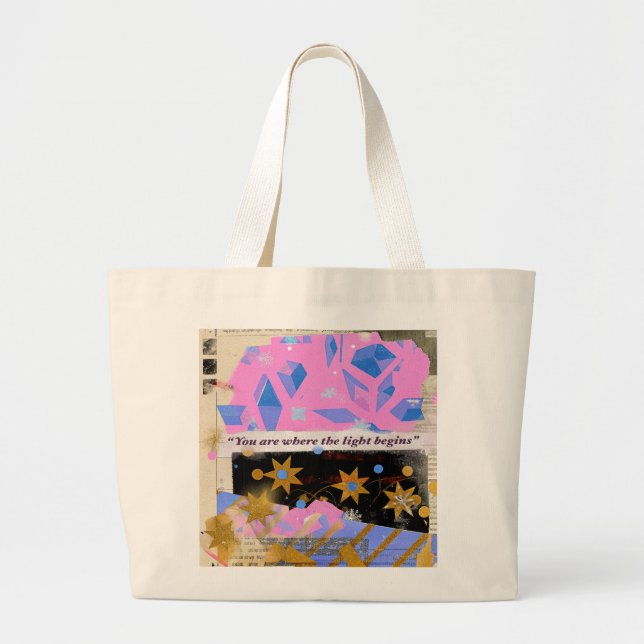 La lumière commence – Grand sac fourre-tout (Devant)