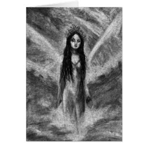 La Luna Dark Angel Fairy Goth Femme Original Art