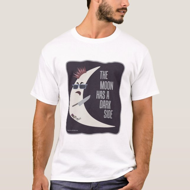 La Lune A Un T-Shirt Slogan Fun Côté Sombre (Devant)