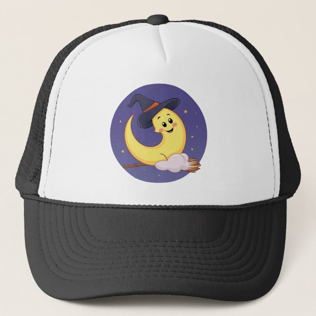 La lune porte une sorcière casquette (Devant)