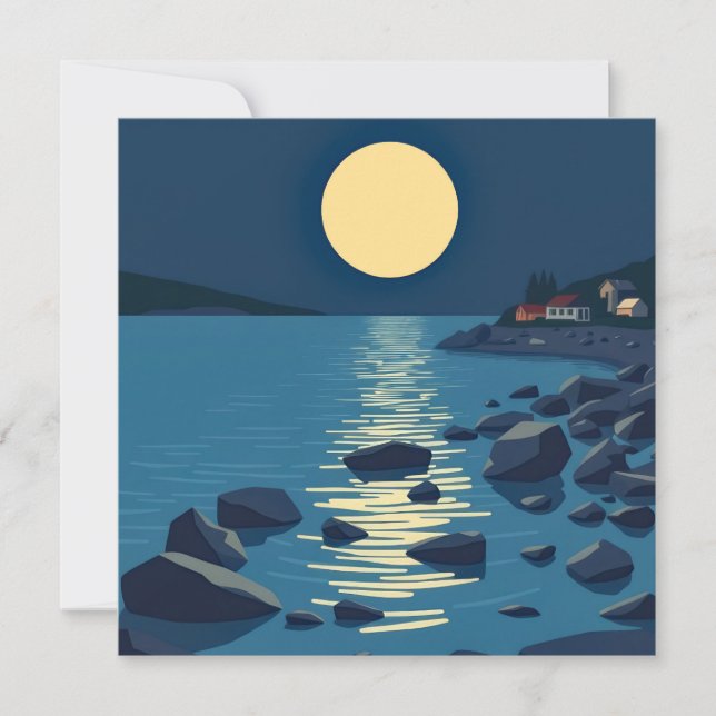 la lune réfléchissant sur la mer (Devant)