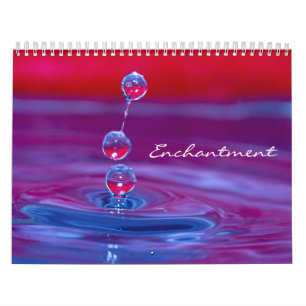 La macro eau laisse tomber le calendrier