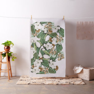 La magnolia du sud fleurit le tissu floral de