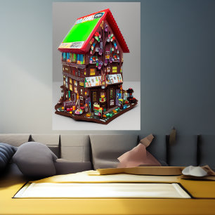 La maison au chocolat   AI Art Poster