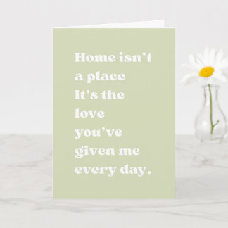 La maison c'est l'amour - Carte émouvante pour la