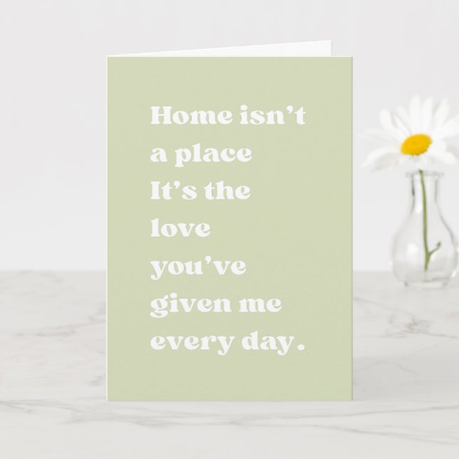La maison c'est l'amour - Carte émouvante pour la  (Petite plante)