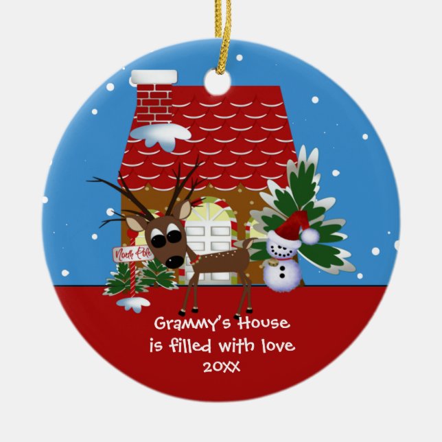 La Maison d'Amour de Grammy Ornement de Noël (Devant)