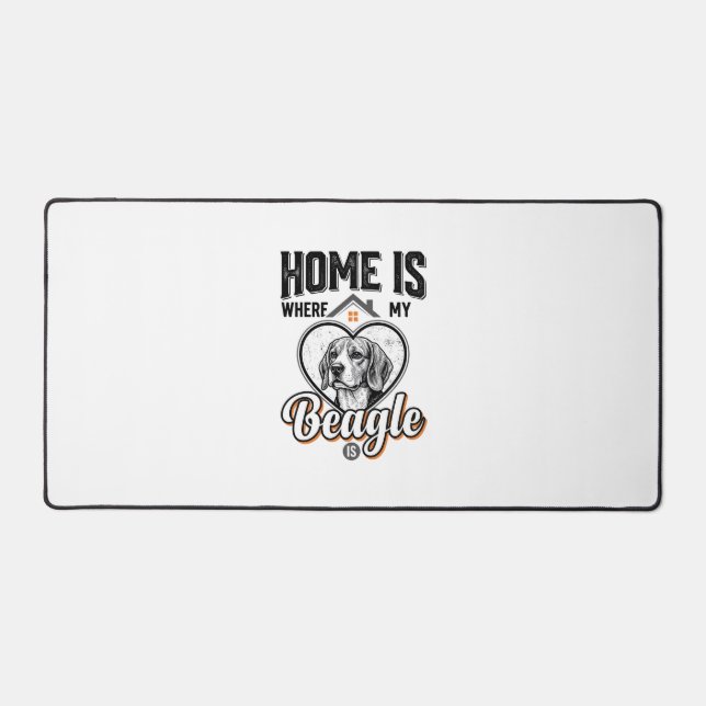 La maison est là où est mon Beagle Design de chien (Recto)