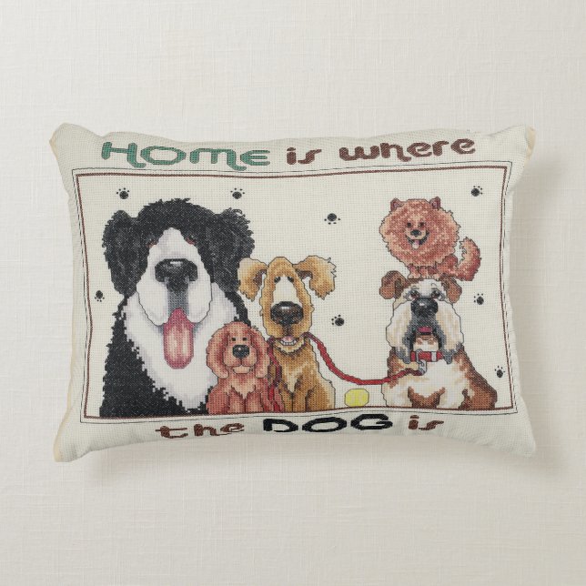 La maison est où le chien est coussin (Devant)